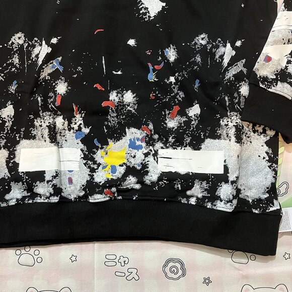 Off-White Black Graffiti Hooded Sweatshirt - Picture 3 of 7